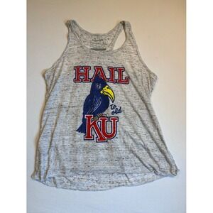 Homefield Women's Racerback Tank Top XL KU Jayhawk Hail to Old KU Ash